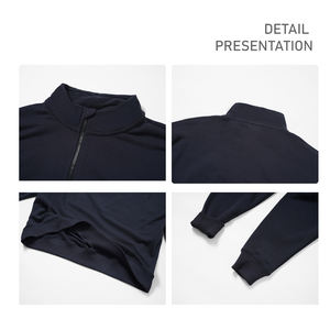 شعار مخصص الأعمال الربع البريدي البلوز القطن طاقم الرقبة الفاخرة البلوز الرجال المتضخم الصلبة عادي سميك سستة هوديي - Product Image 6