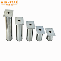 Pièces de meubles WINSTAR, pieds de canapé en fer chromé de 10 cm, pieds de table pour armoire, pieds de lit