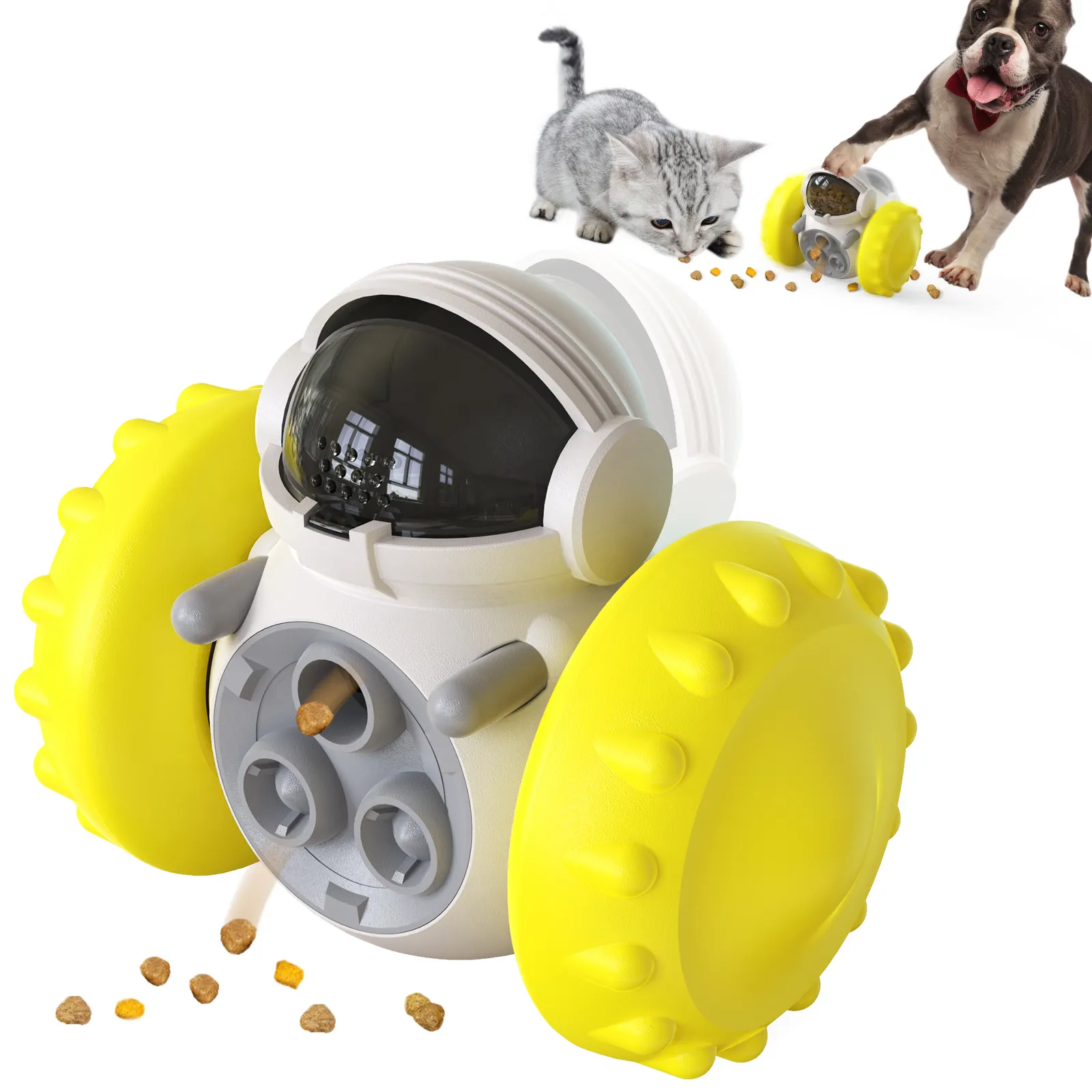 गर्म बिक्री पालतू पशुओं की आपूर्ति कुत्ते पालतू पहेली खिलौने रोबोट गिलास मॉडल कुत्ते टपका हुआ खाद्य खिला खिलौने