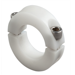 Collier de fixation d'arbre à deux pièces en plastique POM <span class=keywords><strong>blanc</strong></span> usiné CNC de bonne qualité avec votre logo - Product Image 3