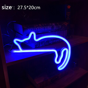 Esports <span class=keywords><strong>Chambre</strong></span> de fille Tête de lit de la <span class=keywords><strong>chambre</strong></span> à coucher Peinture acrylique LED Chat paresseux Décoration artistique néon - Product Image 6