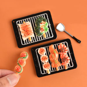 Platos en Miniatura de Resina, Modelo de Vajilla, Palillos y Cucharas para Casa de Muñecas DIY, Juguetes de Cocina Artísticos Pintados a Mano - Product Image 5