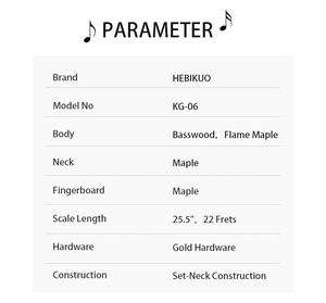 Guitarra Eléctrica de 6 cuerdas para <span class=keywords><strong>principiantes</strong></span> - Mejores selecciones para ti KG-06 Guitarra Eléctrica profesional - Product Image 2