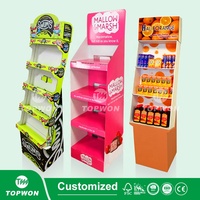 Présentoirs en carton personnalisés pour supermarchés, pour aliments, chips, grains de café, chocolat, etc.