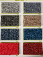 Tapis moderne en polypropylène tissé couleur unie, antidérapant, à boucles, revêtement de sol moelleux, résistant au feu, à poils moyens, épaisseur fine
