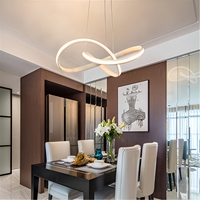 Prix usine personnalisé anneau en aluminium Led cercle or pendentif lumière linéaire nordique plafonnier lustre pour salon
