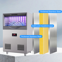 Machine commerciale de fabrication de glace en croissant de forme de lune capacité 40kg 50kg 60kg pour restaurants bars magasins de lait