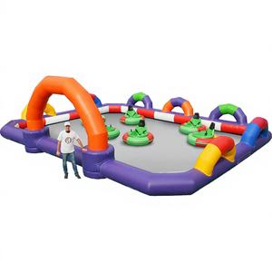 Arena de Autos de Choque Inflable Grande Personalizada para Interiores/Exteriores, Blanca, de Uso Comercial para Niños - WINWAYTOYS Parque de Aventuras - Product Image 1