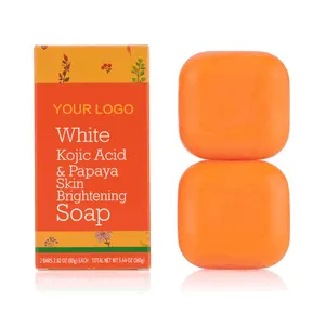 Best Smoothing Hydrating Kojic Acid Papaya Skin Brightening Soap With Hyaluronic Acid For Dark Spot Acne Scars Uneven Skin Tone