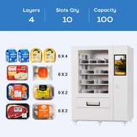 Distributeur Automatique à Monnayeur avec Écran LED pour Yaourts, Jus et Boissons Fraîches, Fabriqué en Métal