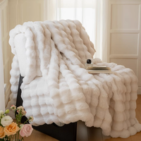 Ensembles de lit moelleux ultra doux en fausse fourrure Ensemble de literie moelleux en peluche à poils longs de grande taille