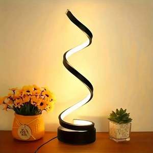 Lámpara de Escritorio Espiral Moderna y Minimalista, con Control por Cable, Luz Ambiental LED de Tres Colores, Adecuada para Bares, Cafeterías, Dormitorios y Habitaciones - Product Image 1