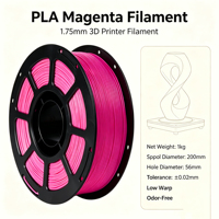 Meijimei PLA Basis Filament Staaf 1.75mm 220°C/190°C Stabiele Extrusie Geen Verstopping 50+ Kleuren Vacuüm Verpakt Guangdong 3D Printers 1kg