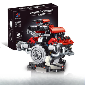 Bloques de Construcción Técnicos con Luces LED, Motor y Controlador, Juego de Juguetes Educativos STEM para Niños, Modelo de Coche con Motor V8 Electrónico - Product Image 6