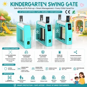 Torniquete de acceso rápido para vestíbulo corporativo con barrera giratoria, control de acceso por RFID y código QR, acero inoxidable, protección IP65, antipersonas que se acercan por detrás - Product Image 1