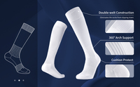 Chaussettes de sport longues de football, softball et baseball, design d'usine, avec logo, pour jeunes et adultes, chaussettes de compression athlétiques personnalisées