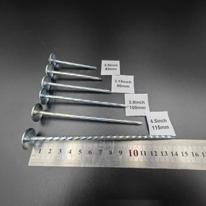 3-дюймовый Bwg 9 Гальванизированный витой хвостовик гофрированный гвоздь зонтик кровельные гвозди - Product Image 2