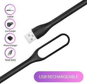 Lampe de lecture LED USB mini multicolore flexible à clip pour ordinateur portable, corps blanc et rouge, idéale pour la chambre à coucher (vente en gros) - Product Image 2