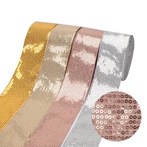 christmas bow ribbon Suppliers-Trend 3" Christmas Tulle Glitter Fabric Back Sequin Cheap Ribbon For Bows