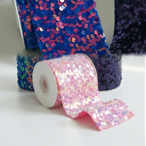 Cinta de Lentejuelas de 75 mm, Cinta de Terciopelo de una Cara de Color Sólido para Lazos para el Cabello, Manualidades, Embalaje de Regalos - Product Image 2