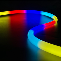 Bande lumineuse néon flexible à 360 degrés, bande LED RGBW en silicone flexible, tube néon noir pour club, couleur de rêve pleine couleur, DMX, bande LED