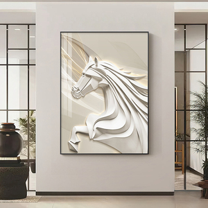 Hiện Đại Trắng ngựa in <span class=keywords><strong>Canvas</strong></span> bức tranh hình ảnh màu Tinh Khiết Trang trí nội thất tường nghệ thuật Poster cho phòng khách phòng ngủ lối đi khách sạn - Product Image 3