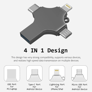 Memoria USB 4 en 1 OTG con Logotipo Personalizado a <span class=keywords><strong>Precio</strong></span> Económico para <span class=keywords><strong>iPhone</strong></span>, Android, Tipo-C y PC, Pendrive Multifuncional, Memoria USB C - Product Image 6