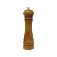 Moulin à sel et à poivre en bois naturel avec rotor réglable, outil de broyage manuel rechargeable pour épices, réglage de la grosseur de mouture