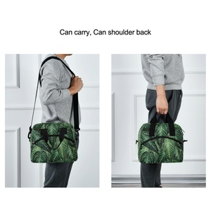 Bolsas de Almuerzo Portátiles con Asa de Transporte y Estampado de Hojas Verdes de Alta Calidad, Bolsa Térmica Impermeable con Impresión Personalizada - Product Image 6