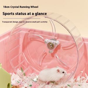 Doppia piattaforma di lusso gabbia di Maca per criceti PET trasparente in plastica nido di orso oro seta acrilico pulsante quattro stagioni Villa solida - Product Image 2