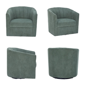 Ghế thư giãn xoay bằng vải màu xanh hiện đại CARLFORD dành cho phòng ngủ, phòng khách, ghế trang trí cho khách sạn, nội thất nghỉ dưỡng - Product Image 4