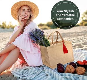 Bolsa de Yute Personalizada, Económica, para Regalo de Dama de Honor o Mamá, Diseño Colorido, Multiusos, Reutilizable - Product Image 6