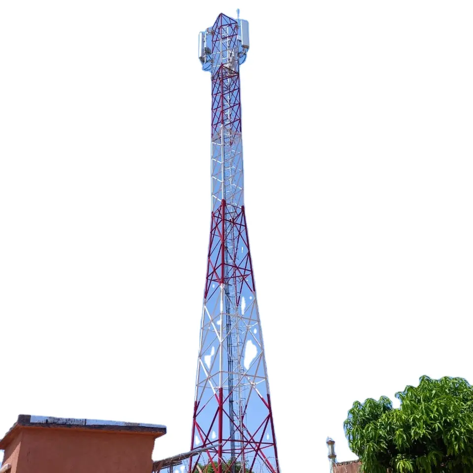 Torre de acero de galvanizado RDS RDU, autosoporte para telecomunicaciones