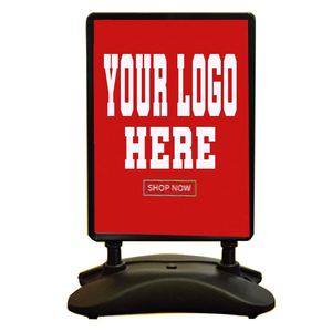 Advertising Stand Black Outdoor Poster Board Sidewalk Sign <b>Display</b> Stand Poster Stand Minimalistic Design - Product Image 1