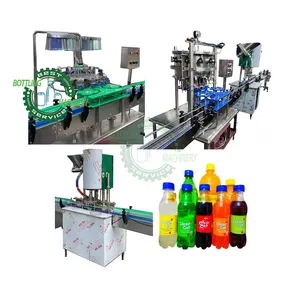 Machine d'embouteillage linéaire en acier inoxydable, bouteille en plastique PET de 550ml 1L, bulle de vin étincelante, équilibre d'eau, pression carbonatée