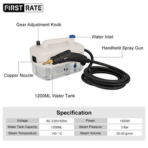 1500W 140 ° Nettoyeur Vapeur C OEM 230V Sans Produits Chimiques, Nettoyeur Vapeur Portable pour Maison, <span class=keywords><strong>Cuisine</strong></span>, Salle de Bain, Voiture, Prise EU - Product Image 2
