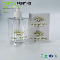 Autocollants de transfert transparents recyclables avec impression dorée pour faux cils, produits cosmétiques, vente au détail et usage en salon