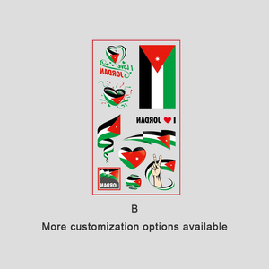 Juego de Tatuajes Temporales con Diseño de Banderas de Equipos Locales y Visitantes, 2 Hojas - Product Image 4