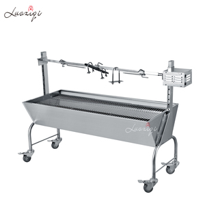 <span class=keywords><strong>Parrilla</strong></span> de carbón de acero inoxidable para <span class=keywords><strong>barbacoa</strong></span> al aire libre grande móvil <span class=keywords><strong>con</strong></span> 5 mallas de elevación y parrillas de cocina al aire libre - Product Image 2