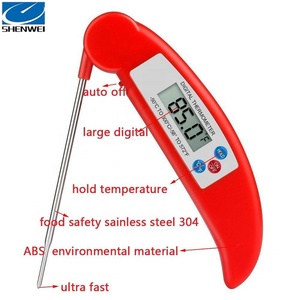 Thermomètre numérique pliable pour <span class=keywords><strong>viande</strong></span> rouge et noire 2026 SW RED BLACK FRY, avec écran LCD, le plus récent, pour cuisson de <span class=keywords><strong>viande</strong></span> de <span class=keywords><strong>veau</strong></span> et de poulet - Product Image 3