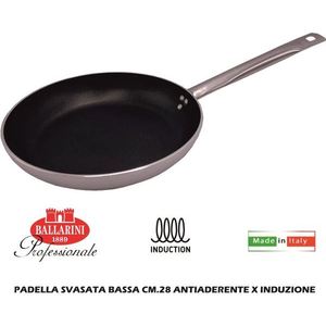 Padella Bassa Svasata da 28cm con Rivestimento Antiaderente per Cottura Commerciale a Induzione - Product Image 1
