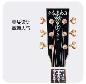 <span class=keywords><strong>Guitarra</strong></span> Acústica D26 de Alta Gama, Completamente Sólida, con Incrustaciones de Abulón, Hecha a Mano - Product Image 4