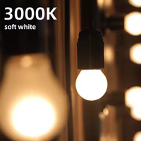 Ampoule à filament LED sphérique en porcelaine givrée Dimmable G45 G16 pour lustre