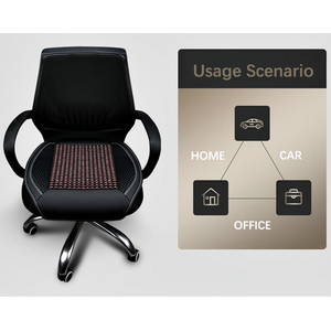 Marcan Pu Leather <b>Car</b> <b>Seat</b> <b>Cover</b> One Front Pcs Wooden <b>Beads</b> <b>Car</b> <b>Seat</b> <b>Covers</b> Black Fine Needlework Green Blue Stitching - Product Image 5