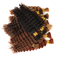 Vente en gros de produits, Cheveux humains Deep Wave à double cuticule alignée, Cheveux indiens bruts en vrac, Tresses bohémiennes, Cheveux humains