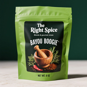 Emballages en plastique vides personnalisés, étanches et résistants à l'humidité, sachets debout pour poudre de matcha et poudre d'épices - Product Image 1