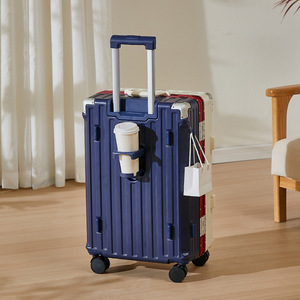 Maleta con Marco de Aluminio, Material ABS Resistente y Duradero, Ruedas Giratorias, Nueva Maleta con Ruedas de Color en Contraste, Maleta <span class=keywords><strong>para</strong></span> Estudiantes Unisex - Product Image 3