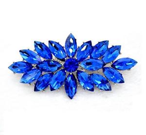 Broche de Cristal de Vidro Multicolorido da Moda, Acessório de Vestuário em Liga Metálica com Cravação Completa - Product Image 1