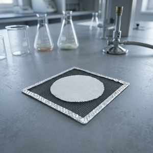 Grille en acier carrée avec découpe circulaire centrale pour usage en laboratoire ou éducatif - Product Image 3