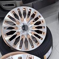 Jantes de voiture forgées de style templier de luxe, 20-24 pouces, argent brossé avec bronze or rose, pour Range Rover 5x120